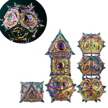 7x  Dragon Metal Dice DND Dice sets Polyhedral Metal Dices set for Dungeons and Dragons Role Playing Dice D&D RPG dice with box