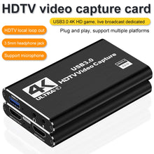 USB 3.0 4K HDMI-Compatible Capture Card Game Capture Card Gaming Capture Card for Streaming Works for PS4/Camera/PC