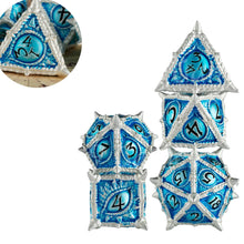 7x  Dragon Metal Dice DND Dice sets Polyhedral Metal Dices set for Dungeons and Dragons Role Playing Dice D&D RPG dice with box